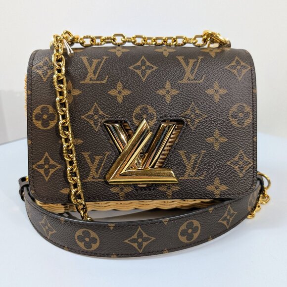 Louis Vuitton Damier Wicker Rattan Monogram Canvas Twist PM Shoulder Bag - Picture 1 of 16